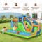 7 in 1 Inflatable Water Slide Bounce House with Splash Pool Water Cannon Blower Blue Green Orange